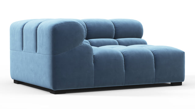 Tufted - Tufted Module, Large Left Corner, Aegean Blue Velvet