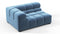 Tufted - Tufted Module, Large Left Corner, Aegean Blue Velvet