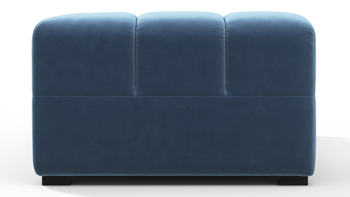 Tufted - Tufted Module, Large Left Corner, Aegean Blue Velvet