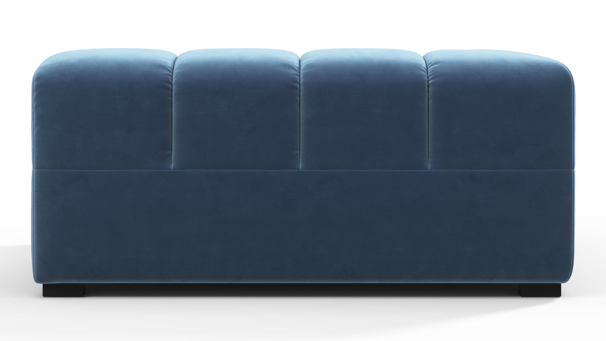 Tufted - Tufted Module, Large Left Corner, Aegean Blue Velvet