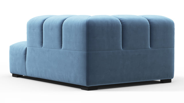 Tufted - Tufted Module, Right Corner Half, Aegean Blue Velvet