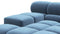 Tufted - Tufted Module, Deep Large Left Arm, Aegean Blue Velvet