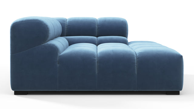 Tufted - Tufted Module, Deep Right Corner Half, Aegean Blue Velvet