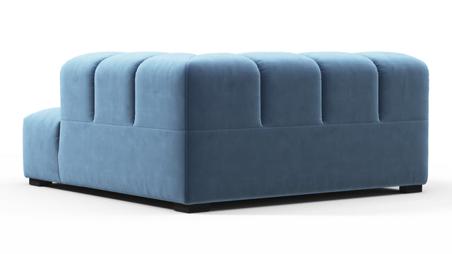 Tufted - Tufted Module, Deep Right Corner Half, Aegean Blue Velvet