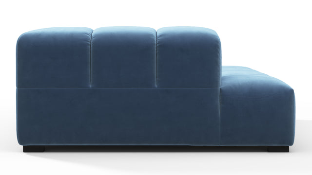 Tufted - Tufted Module, Deep Left Corner Half, Aegean Blue Velvet