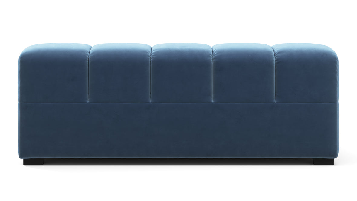 Tufted - Tufted Module, Extra Large Right Arm, Aegean Blue Velvet