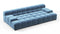 Tufted - Tufted Sectional, Extra Deep Sofa, Aegean Blue Velvet