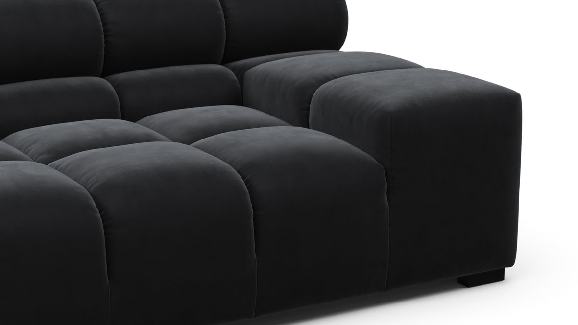 Tufted - Tufted Sectional, Extra Large Right Corner, Black Velvet