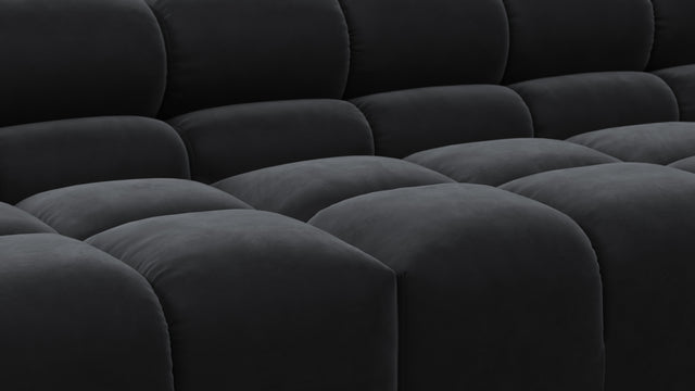 Tufted - Tufted Sectional, Extra Large Left Corner, Black Velvet