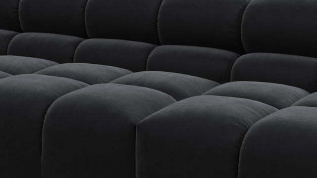 Tufted - Tufted Sectional, Extra Large Sofa, Black Velvet