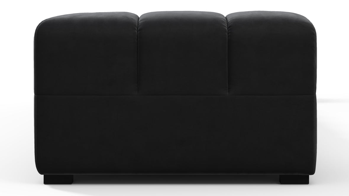 Tufty - Tufty Sectional, Extra Large Sofa, Black Velvet