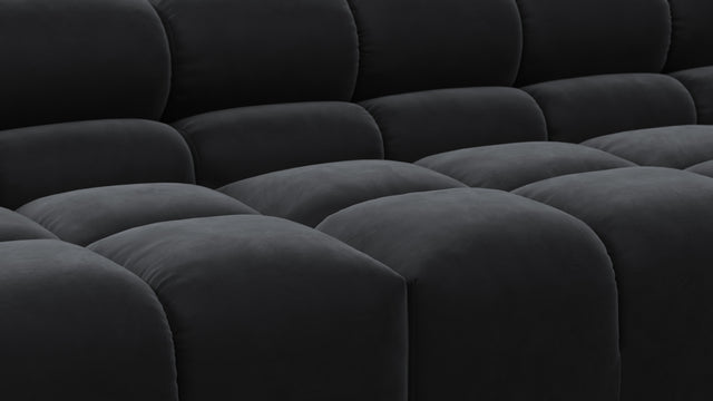 Tufted - Tufted Sectional, Large, Left Chaise, Black Velvet