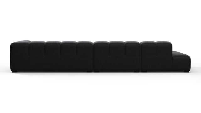 Tufted - Tufted Sectional, Large, Left Chaise, Black Velvet