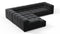 Tufted - Tufted Sectional, Left Corner, Black Velvet