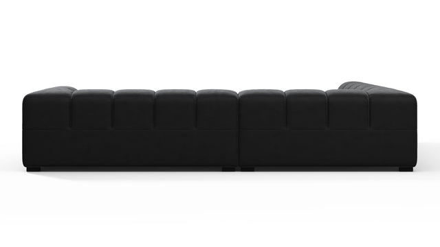 Tufty - Tufty Sectional, Left Corner, Black Velvet