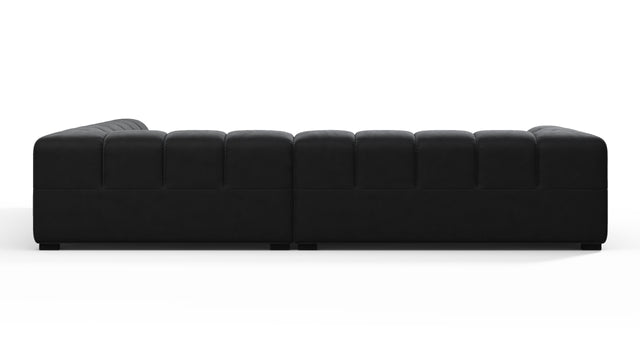 Tufted - Tufted Sectional, Right Corner, Black Velvet