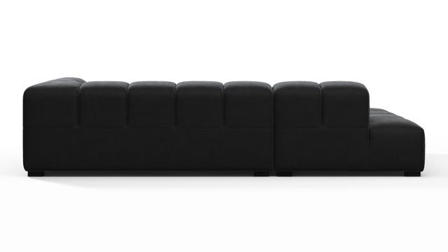 Tufted - Tufted Sectional, Small L, Left, Black Velvet