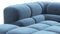 Tufted - Tufted Sectional, Small L, Left, Aegean Blue Velvet