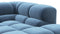 Tufty - Tufty Sectional, Small L, Right, Aegean Blue Velvet