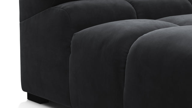 Tufted - Tufted Sectional, Small, Right Chaise, Black Velvet