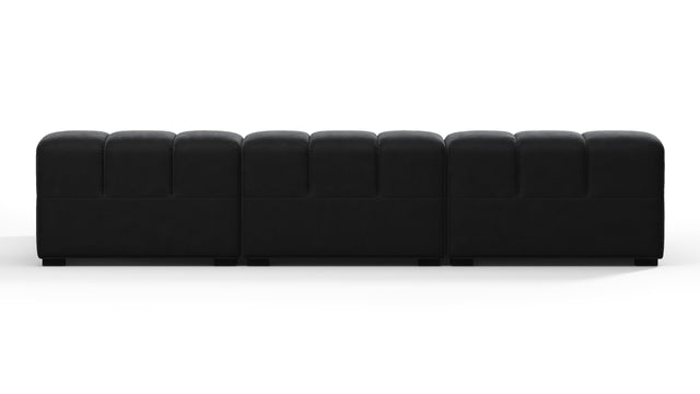 Tufted - Tufted Sectional, Small, Right Chaise, Black Velvet