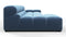 Tufted - Tufted Sectional, Small, Left Chaise, Aegean Blue Velvet