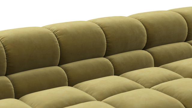 Tufted - Tufted Sectional, Extra Deep Sofa, Olive Gold Velvet