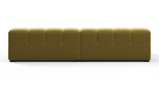 Tufty - Tufty Sectional, Extra Deep Sofa, Olive Gold Velvet