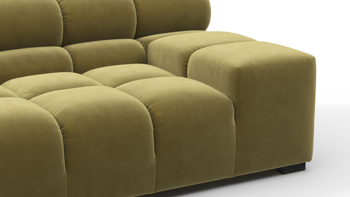 Tufty - Tufty Sectional, Extra Large Right Corner, Olive Gold Velvet