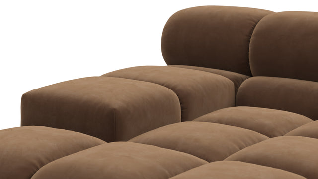 Tufty - Tufty Sectional, Left Corner, Mocha Velvet