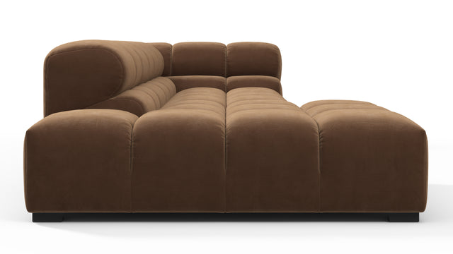 Tufted - Tufted Sectional, Small L, Left, Mocha Velvet