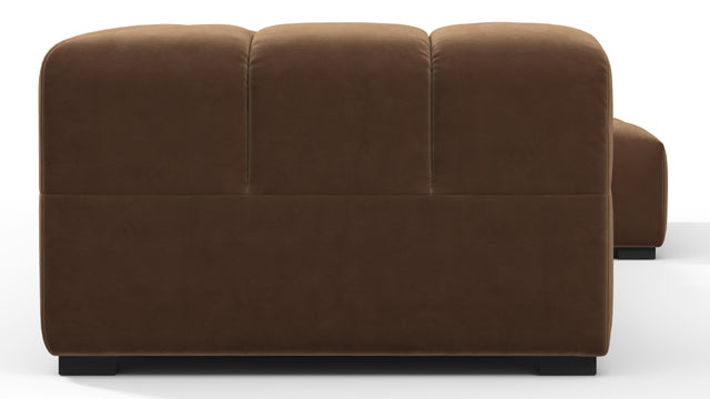 Tufty - Tufty Sectional, Small L, Right, Mocha Velvet