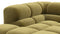 Tufted - Tufted Sectional, Small L, Left, Olive Gold Velvet