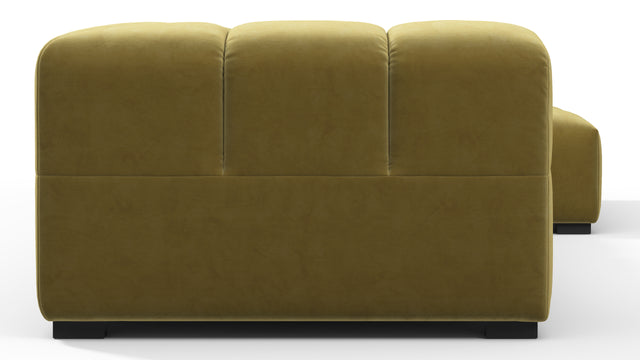 Tufted - Tufted Sectional, Small L, Right, Olive Gold Velvet