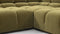 Tufty - Tufty Ottoman, Olive Gold Velvet