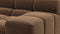 Tufted - Tufted Sectional, Small, Right Chaise, Mocha Velvet