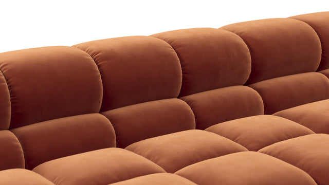 Tufted - Tufted Sectional, Extra Deep Sofa, Spice Velvet