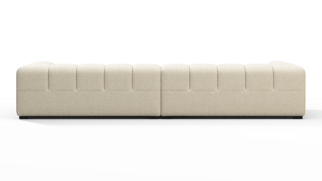 Tufted - Tufted Sectional, Extra Large Sofa, Eggshell Boucle