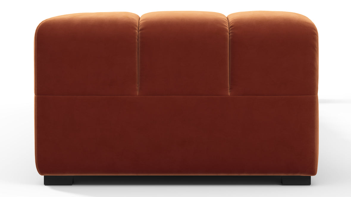 Tufted - Tufted Sectional, Large, Right Chaise, Spice Velvet