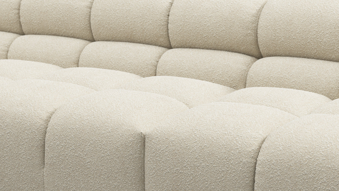 Tufty - Tufty Sectional, Large, Right Chaise, Eggshell Boucle