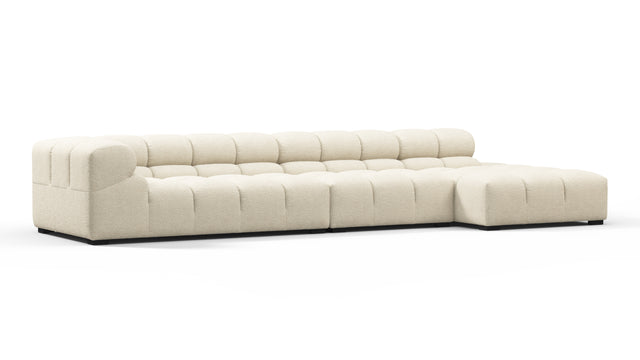 Tufty - Tufty Sectional, Large, Right Chaise, Eggshell Boucle