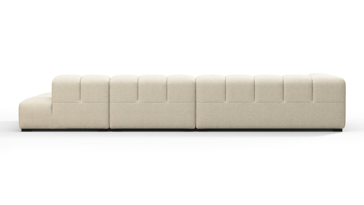 Tufted - Tufted Sectional, Large, Right Chaise, Eggshell Boucle