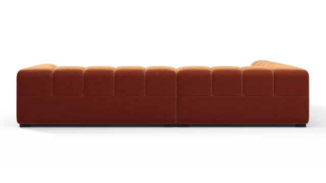 Tufty - Tufty Sectional, Left Corner, Spice Velvet