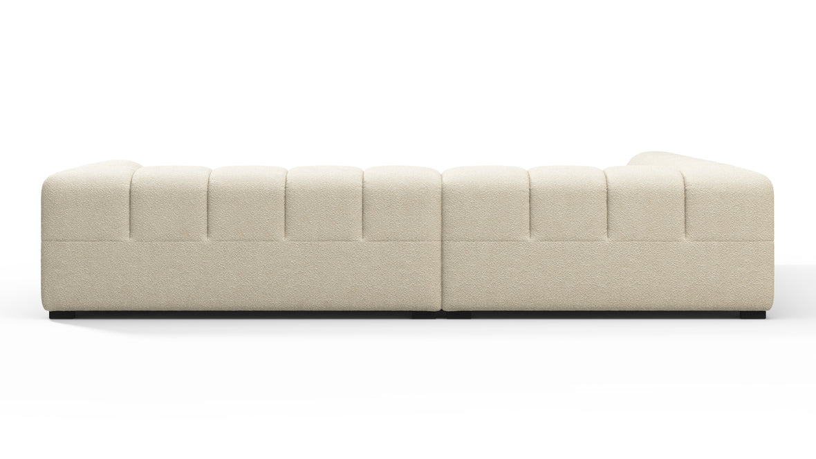 Tufted - Tufted Sectional, Left Corner, Eggshell Boucle