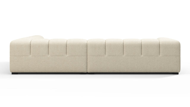 Tufted - Tufted Sectional, Right Corner, Eggshell Boucle