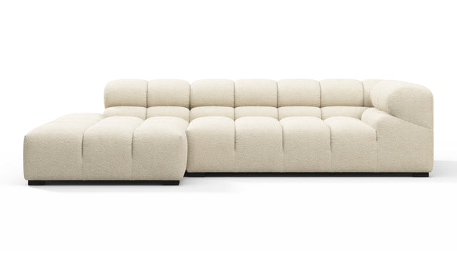 Tufted - Tufted Sectional, Small L, Left, Eggshell Boucle