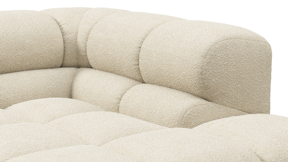 Tufted - Tufted Sectional, Small L, Right, Eggshell Boucle