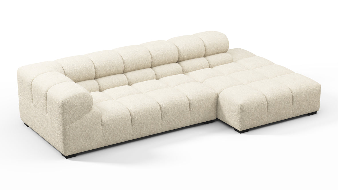 Tufty - Tufty Sectional, Small L, Right, Eggshell Boucle