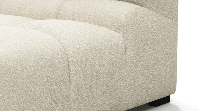 Tufted - Tufted Sectional, Small, Left Chaise, Eggshell Boucle
