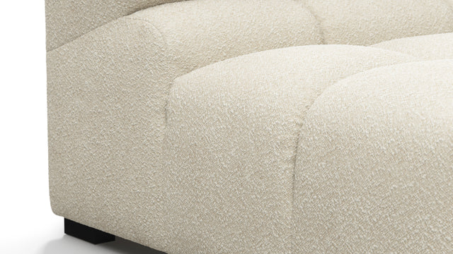 Tufted - Tufted Sectional, Small, Right Chaise, Eggshell Boucle
